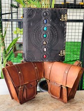 Cuir Moto Selle Sacs Deux