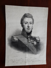Gravure ancienne " Duc d' Angoulême " - Signée Mauraisse