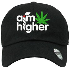 Aim Higher Dad Hat, Marijuana, Cannabis, Blunt, Joint, Weed, Kush, Ganja, Smoke