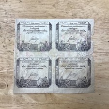 Planche De 4 Assignats De