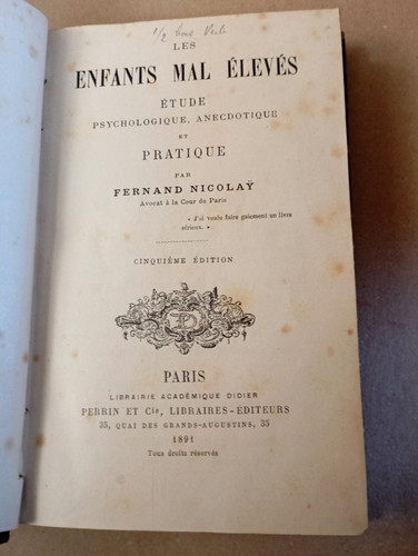 Enfance education nicolay - education, f.