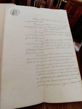 Ancien document notarié début 1900 vintage, authentique papier d'époque collecti