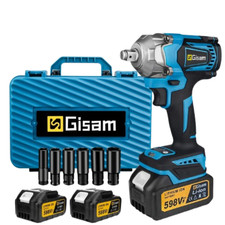 Clé à Chocs à Batterie sans Balais Couple 1200N.M 18V 8 Vitesses Lumière LED