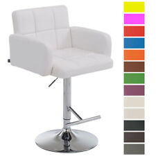 Tabouret de Bar Design Los Angeles Similicuir avec Accoudoirs et Pied en Métal