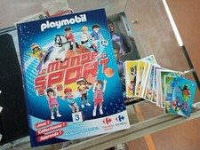 Album PLAYMOBIL Le monde du sport 2021 Carrefour -avec 63 vignettes cartes