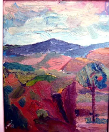 Tableau ancien huile paysage - ancien,