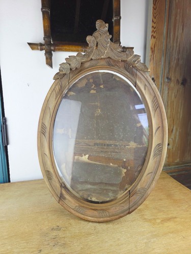 Cadre ancien bois - , fronton