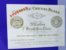 chateau Cheval Blanc 1981 wine label