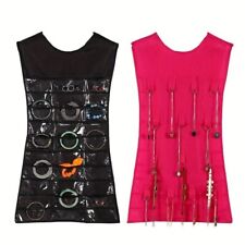 Set 2pcs Présentoir Bijoux Organisateur Rangement Suspendu Rose Noir Cadeau Noël