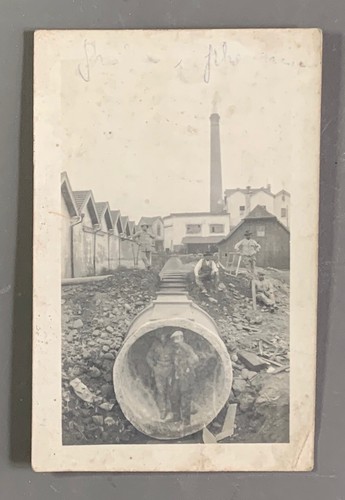 Carte photo usine cheminée - usine,