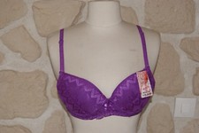 soutien-gorge violet push-up neuf taille 80 B marque Petillance