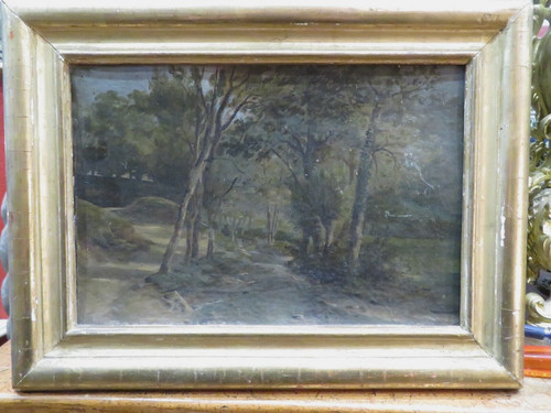 Ancien tableau huile - huile, sur