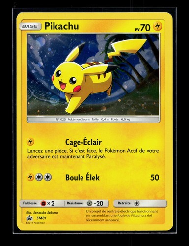 Carte pokémon pikachu - carte, sm81