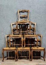 Série de 6 chaises Provencales style Louis XV en chene vers 1900