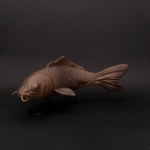Buste poisson koi statue - -,