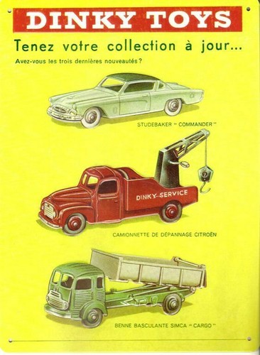 Plaque publicitaire dinky toys - publicitaire,