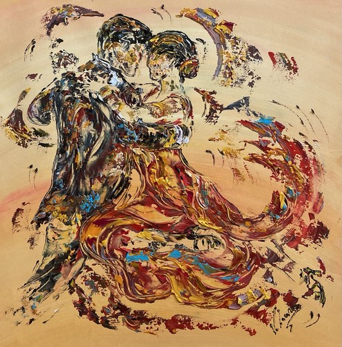 Tango danse peinture toile - tango,