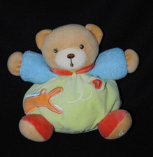 Peluche doudou ours vert boule