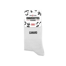 Chaussettes blanches "Canard" homme