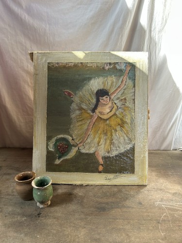 Peinture ancienne danseuse - peinture,