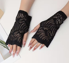 Mitaines Dentelle Noire Femme