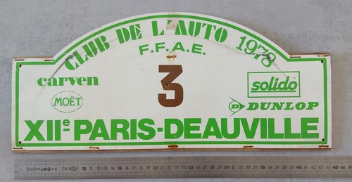 Plaque rallye 1978 - rallye, 12ème