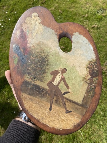 Ancienne palette peintre - ancienne, en