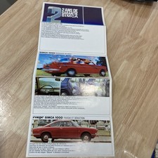Simca 1000 coupé 1300 1500 1301 1501  prospectus catalogue publicité automobile