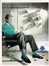 PUBLICITE ADVERTISING  1989   BURLINGTON  chaussettes