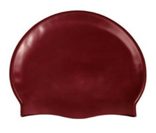 New Solid Maroon Latex Swim Caps  Bulk Lot of 18