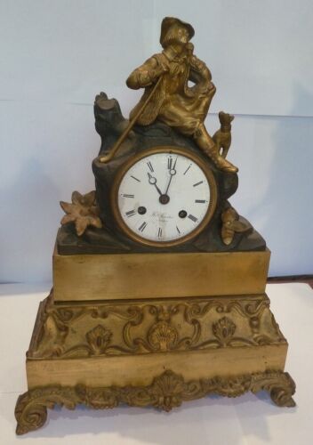 Pendule bronze double - pendule,
