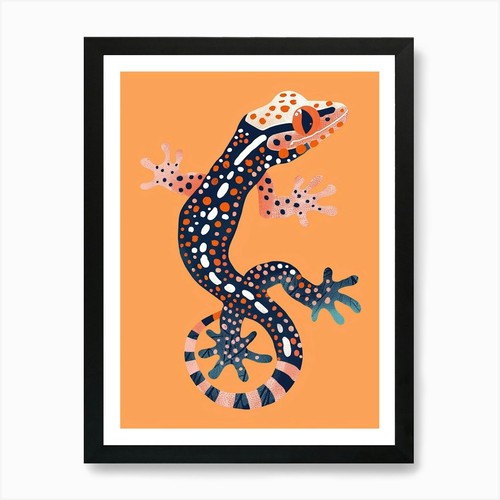 Coral tokay gecko abstract - tokay,