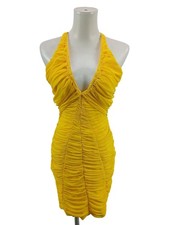 BEBE Robe bandeau Dames Robe T EU 38 jaune primevère élégant