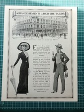ZM083 belle publicité circa 1930 mode vêtement High Life Taylor