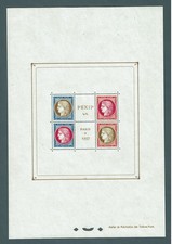 France 1937 Pexip Paris International Philatelic Exhibition bloc #3 MNH