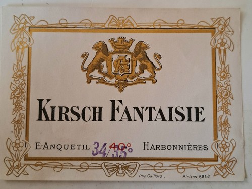 Etiquette ancienne kirsch - etiquette,