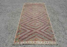 Runner Kilim Rug - Tapis de sol en coton, Tapis vintage,