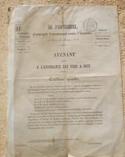 Assurance Des Vers A Soie - La Providence 1866   !