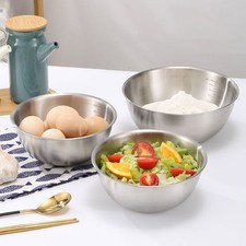 3 Pcs De Poule Inox Bol À Mélanger Pour Pâtisserie Bassin Soupe