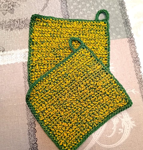 Maniques crochet lot de 2 - maniques,