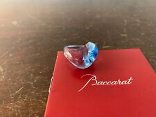 Bague galet bleu ciel en cristal de Baccarat taille 53 mod1