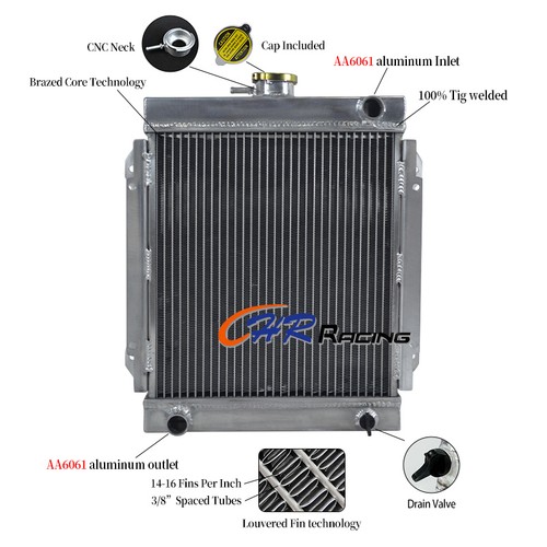Row aluminum radiator for - radiator,