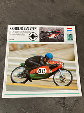 CARTE FICHE MOTO collection ATLAS KREIDLER VAN VEEN 50 GP USINE JOS SCHURGERS