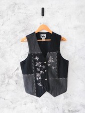 Gilet de costume en laine gris et noir - R.J.& Co - Taille M / 38 / 10