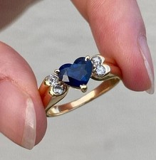 Coeur Coupe Simulé Saphir