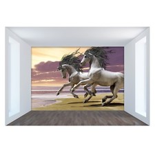 Crépuscule 3D plage licorne 2