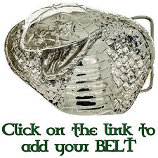Ceinture Cobra Serpent Et Boucle Métal Punk Amérindien Reptile Python