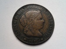 5 Centimos Isabel II en Bronze