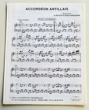 Partition sheet music JO MOUTET / ANDRE VERCHUREN : Accordéon Antillais * 80's