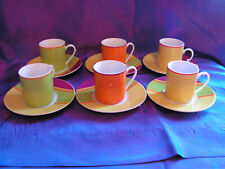 COFFRET   SIX  TASSES a  CAFE    porcelaine   CREATION  ALPAC   FRANCE neuves